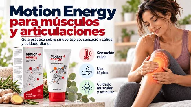 Motion Energy para músculos y articulaciones: Cuidado y aplicación